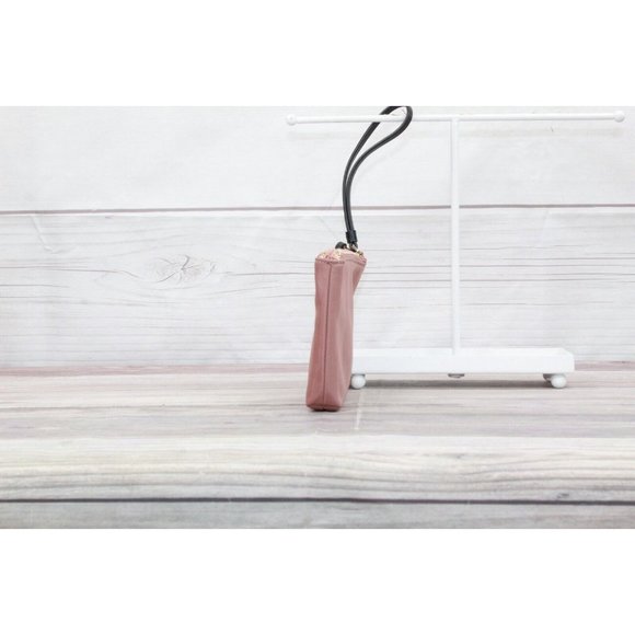 Kate Spade Pink Nylon Leather Handle Double Zip Purse Wristlet - Picture 4 of 9